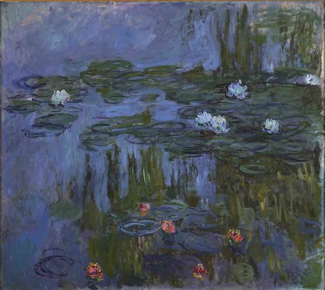 Claude Monet, Nymphéas (Waterlilies), 1914-15 Oil on canvas, 160.7 x 180.3 cm Portland Art Museum, Oregon. Museum Purchase: Helen Thurston Ayer Fund, 59.16 Photo © Portland Art Museum, Portland, Oregon