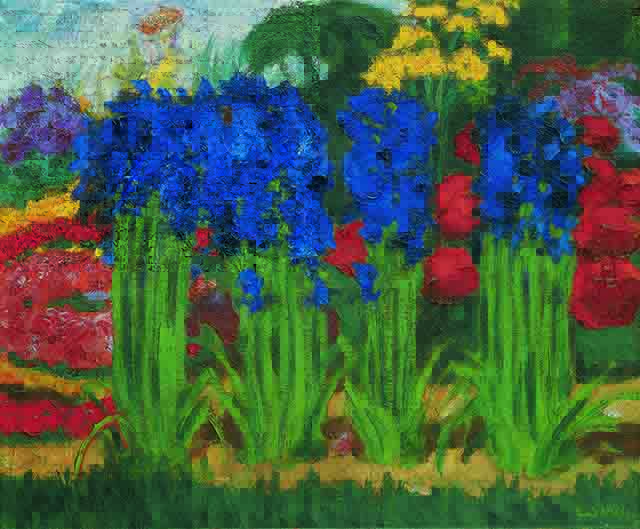 Emil Nolde, Flower Garden (O), 1922 Oil on canvas, 74 x 89.5 cm Nolde Stiftung Seebüll © Nolde Stiftung Seebüll