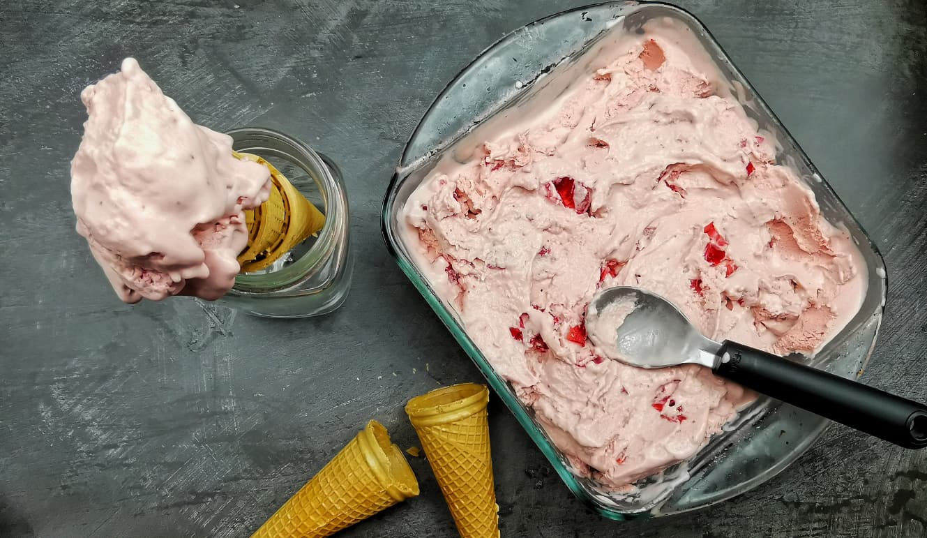 Homemade Strawberry Ice Cream Recipe