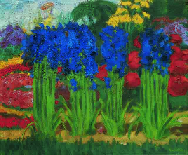 Emil Nolde, Flower Garden (O), 1922 Oil on canvas, 74 x 89.5 cm Nolde Stiftung Seebüll © Nolde Stiftung Seebüll