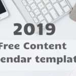 Free Content Calendar 2019 free template