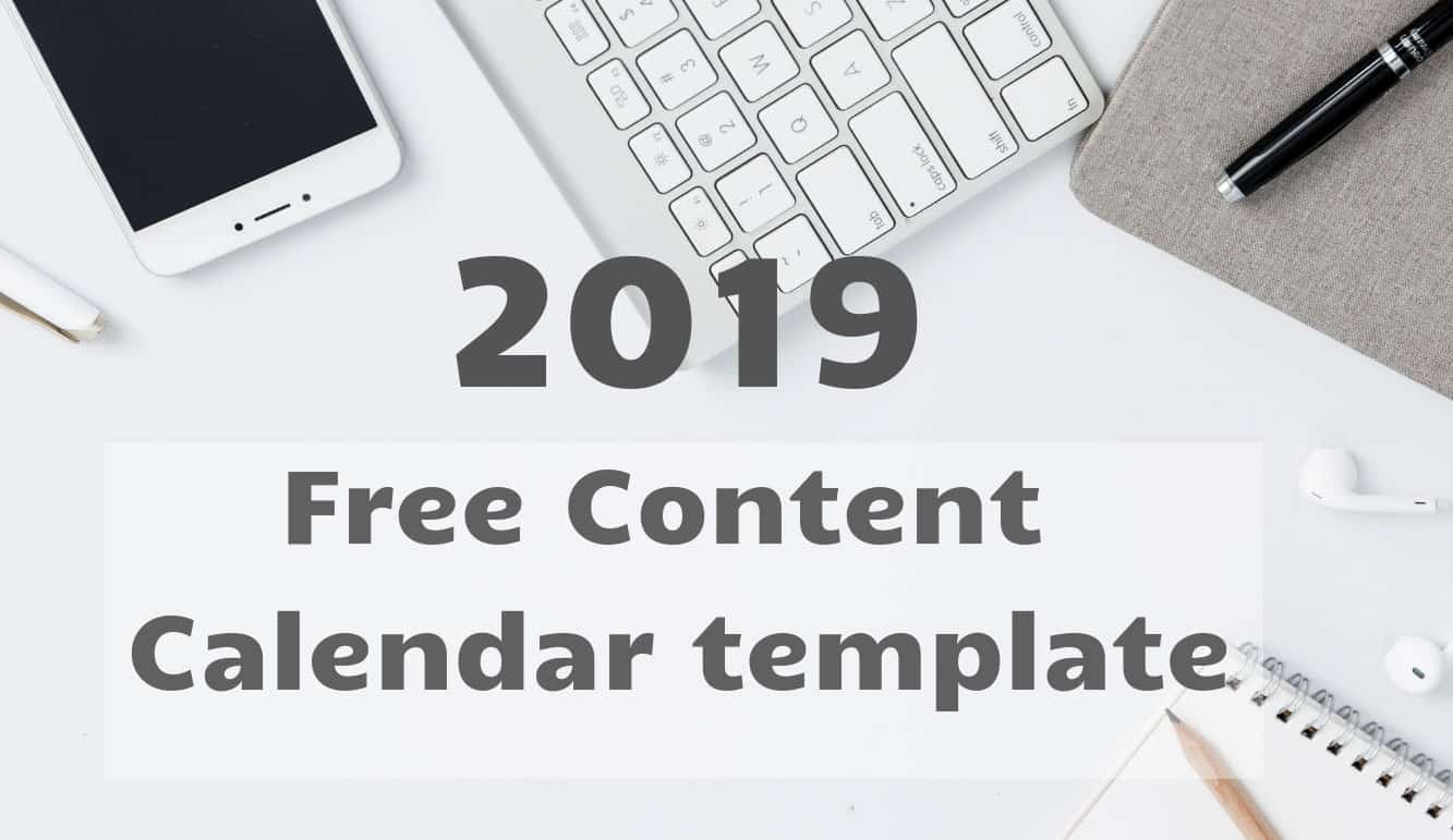 Free Content Calendar 2019 free template