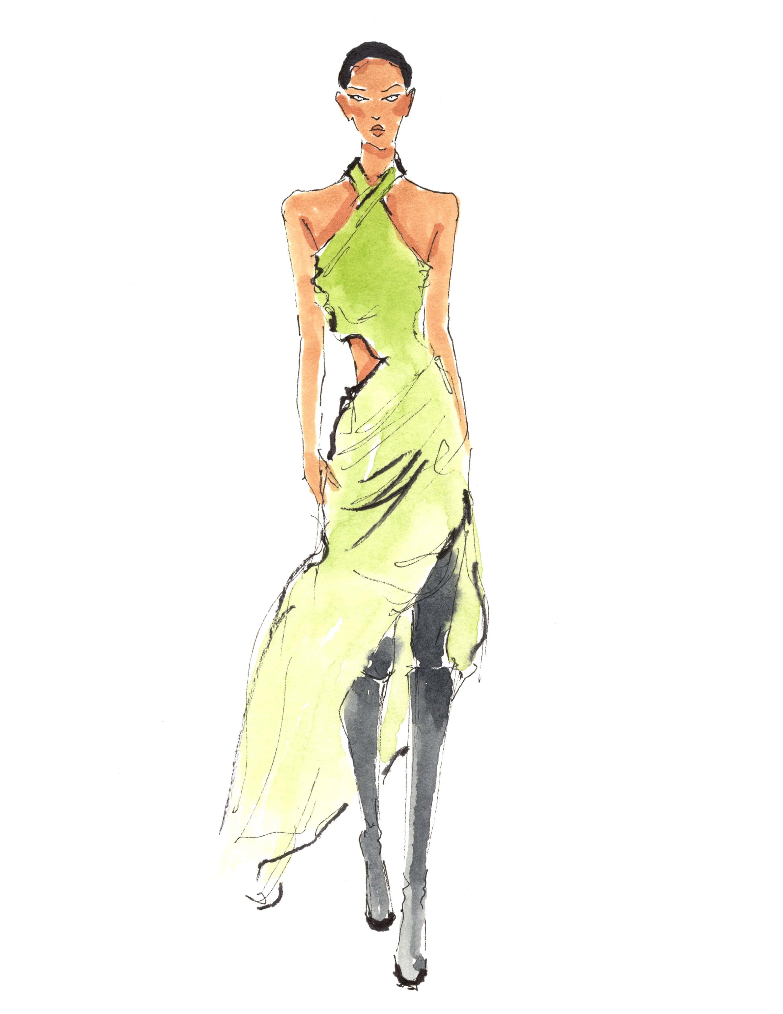 fashion-illustrator-bella-4 Bella, an illustrator whose work seamlessly blends raw emotion with bold expression