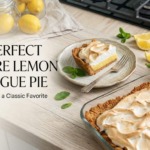Easy lemon meringue pie with condensed milk, toasted meringue, and buttery cookie crust on a white serving plate.